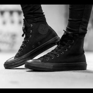 All black converse Hightop